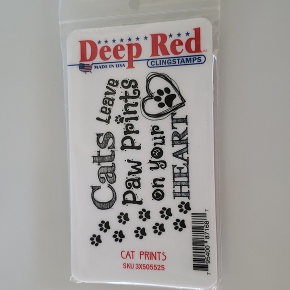 2 Stamps Cat Stamp Deep Red Cat Prints - Picture 5 of 9